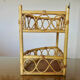 Rattan corner shelf 60s 70s