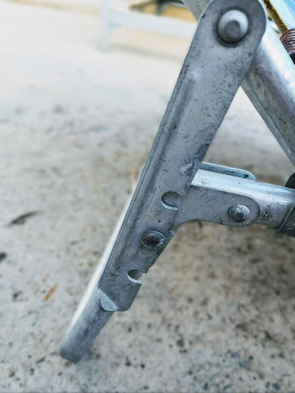 Camp bed or vintage sunbathing