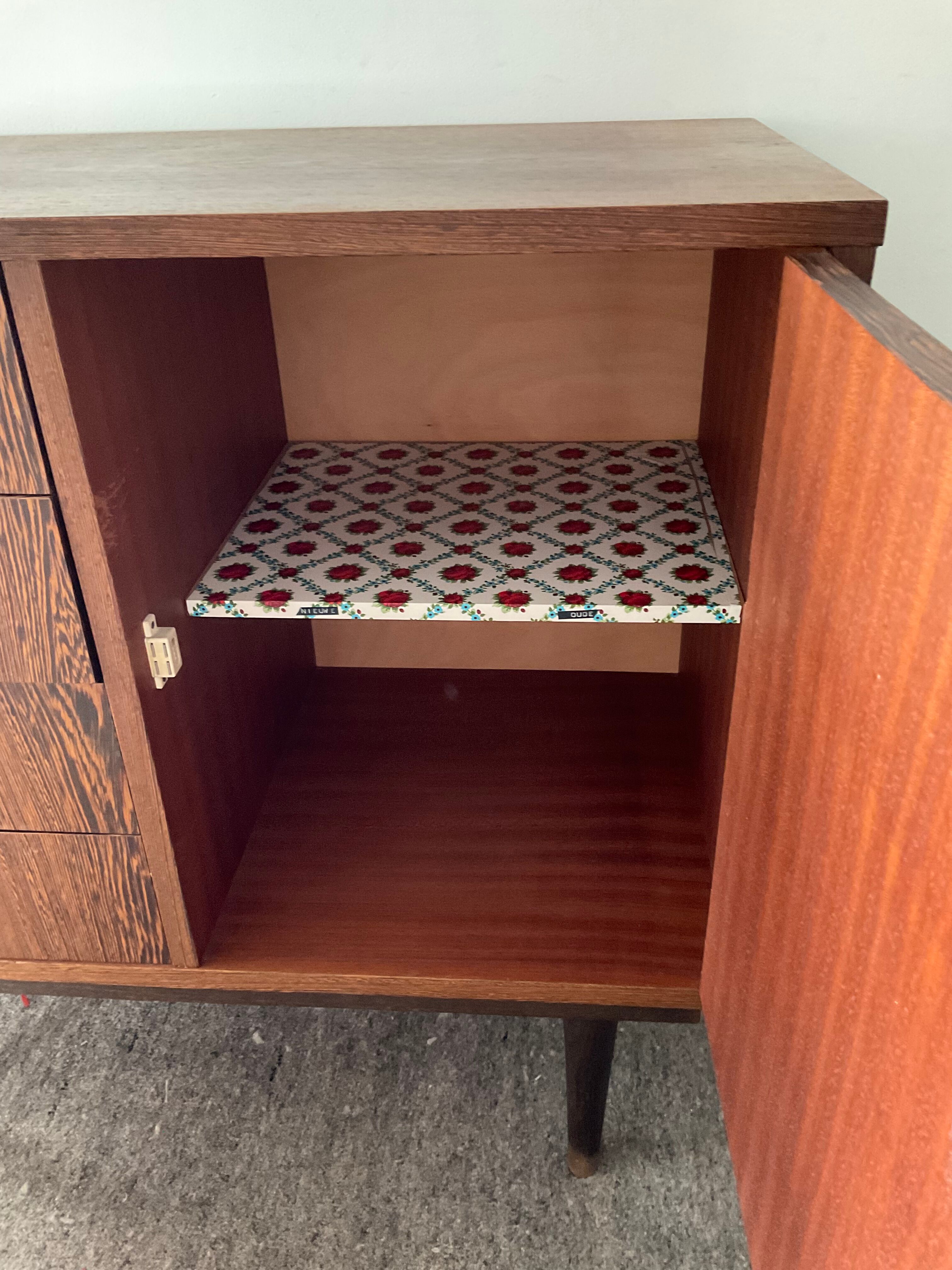 Vintage rosewood chest of drawers 60s