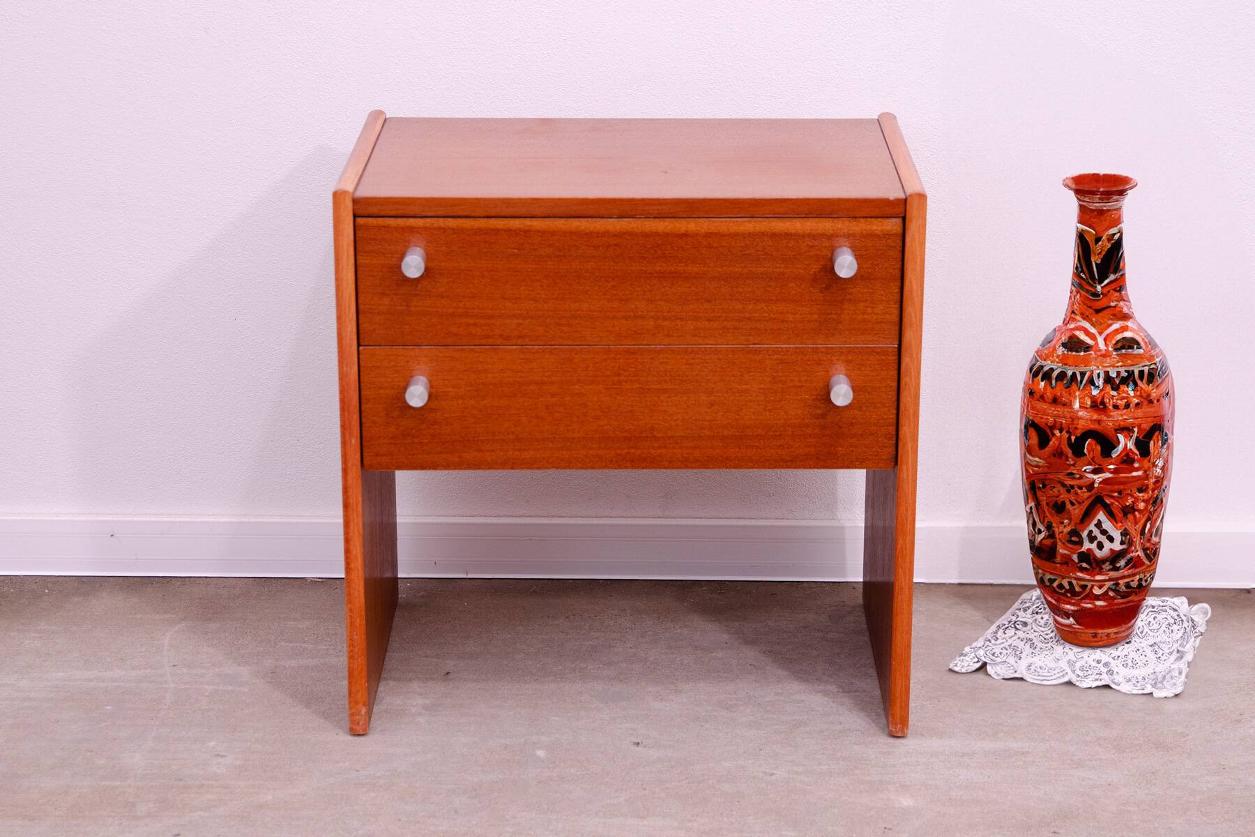 Pair of vintage nightstands, chest of drawers, UP Závody, 1980s