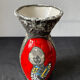 Fat lava vase San Marino Italy woman and floral pattern