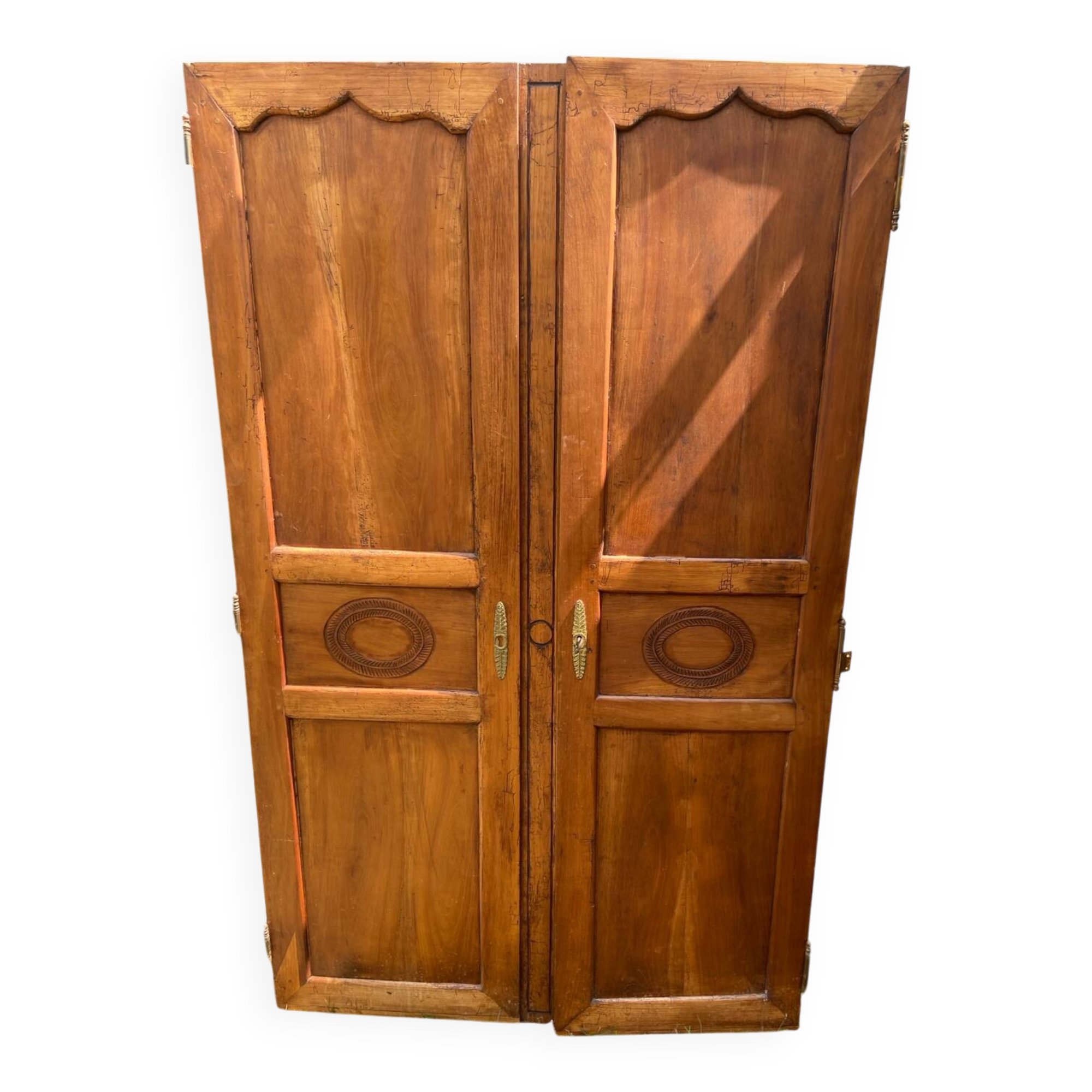 Pair of Empire-style doors in solid wood