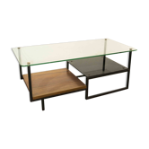Table low vintage 50s 60s glass
