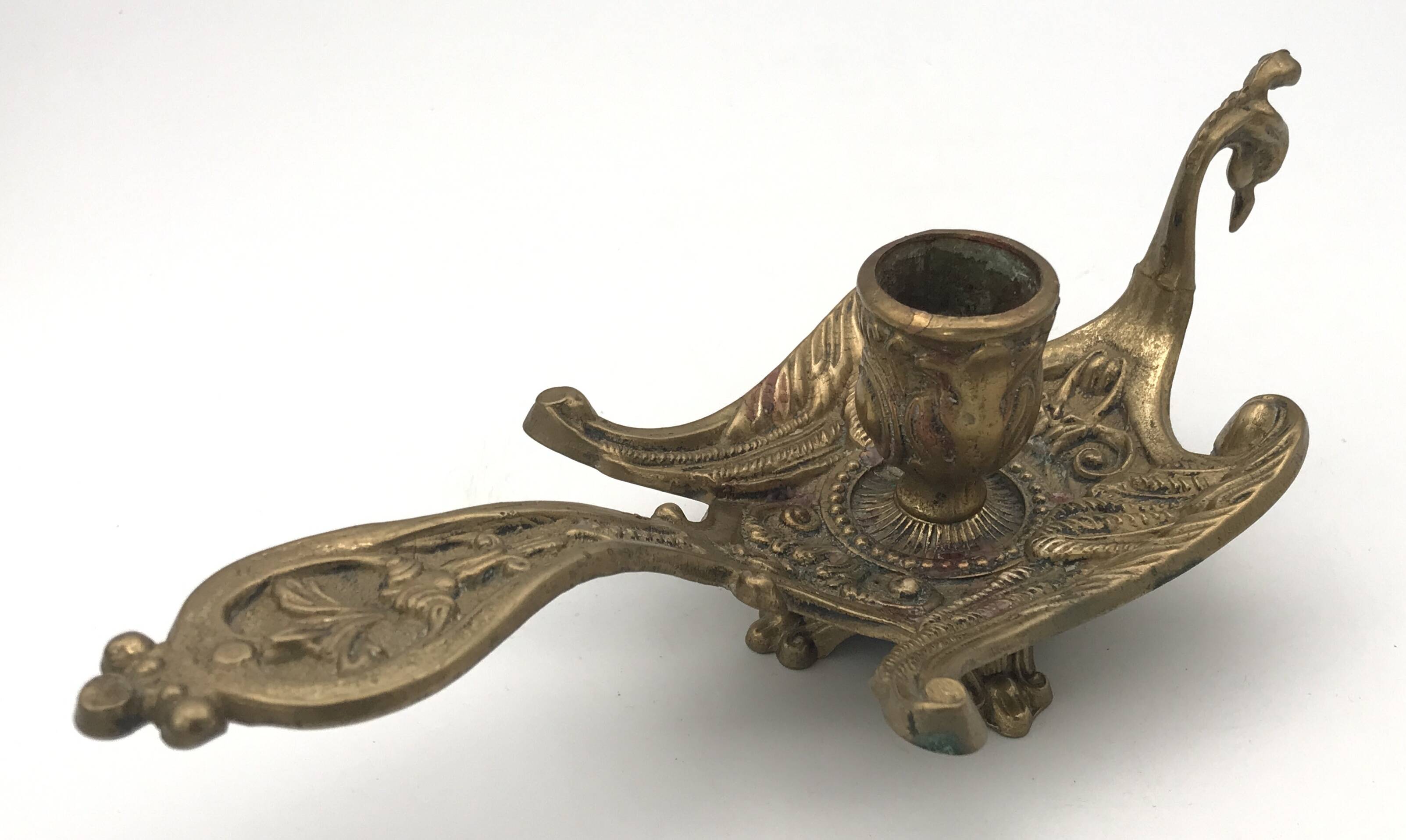 Solid Brass Hand Candle Holder