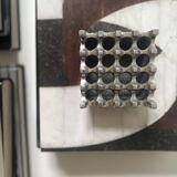 Cendrier midcentury en métal chromé style ultima 15, design 1970