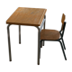 School desk and chair