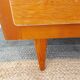 Commode vintage bois, galon blanc
