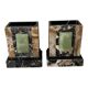 Pair of Art Deco marble and onyx bookends