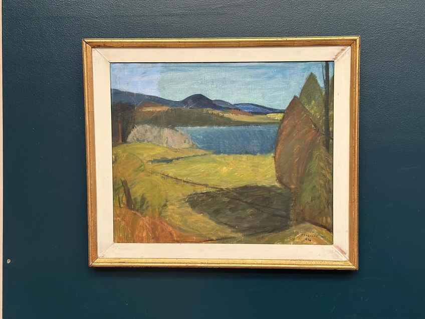 Swedish Oil on Canvas – “Landscape” by Per Englund – 1956