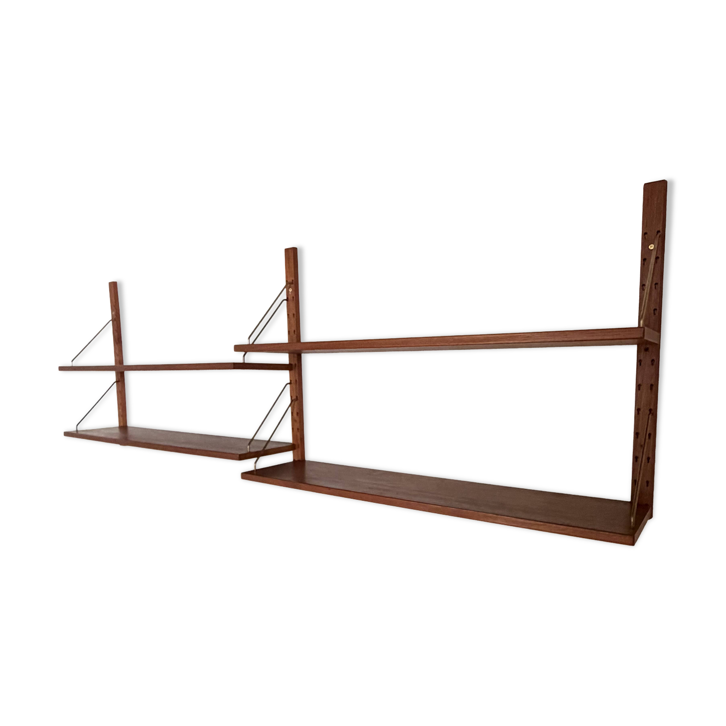 Vintage Scandinavian wall library in teak by Sven Ellekaer