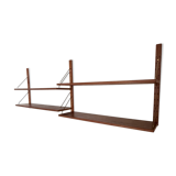 Vintage Scandinavian wall library in teak by Sven Ellekaer