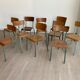 Set of 10 industrial chairs
