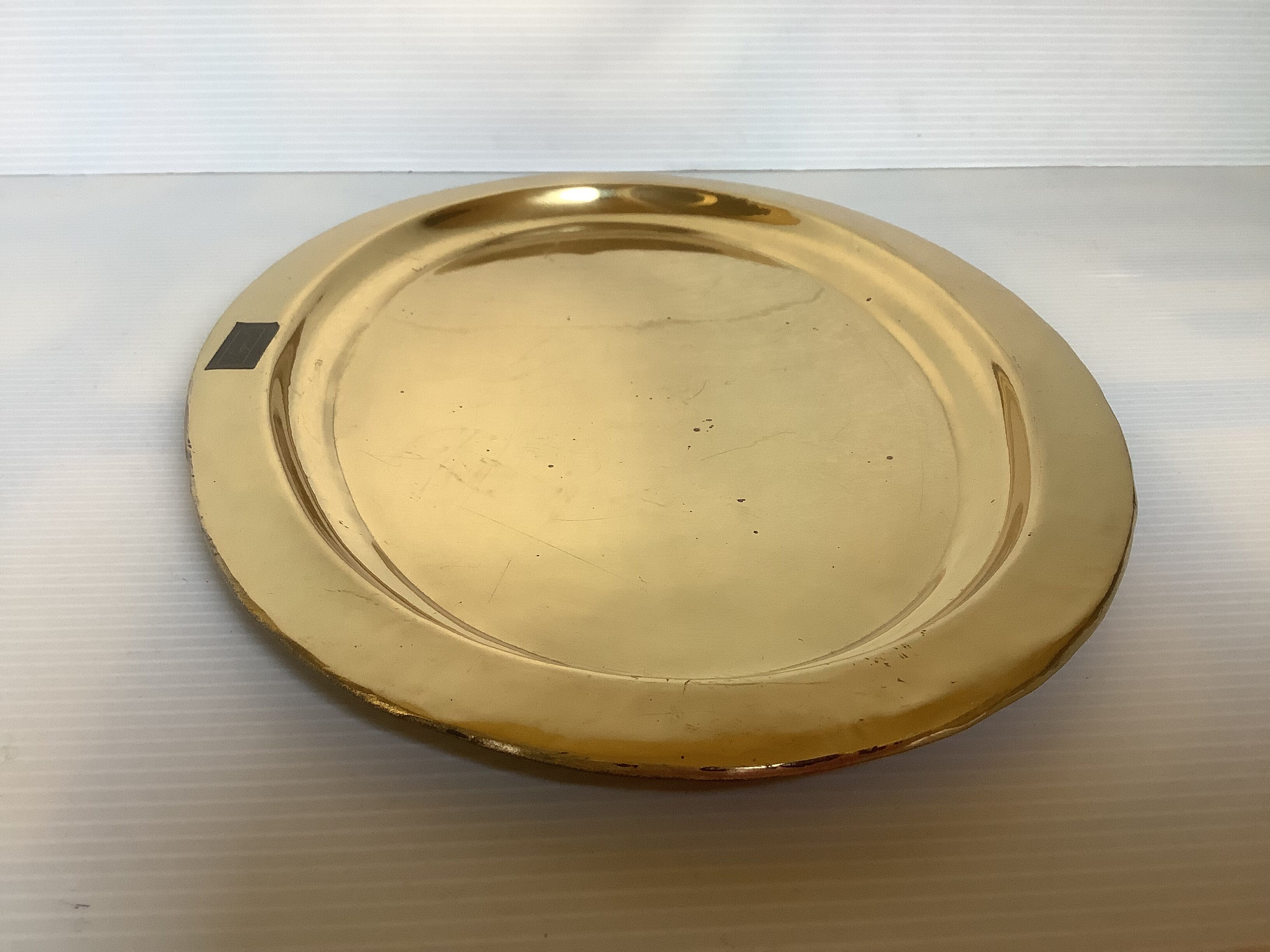 Oval brass tray
