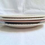 Vintage flat plates green blue pink