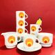 Set 6 cups patterned circles of the 70s Amap Italy- vintage-retro-pop-kitchen