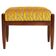 GFM Mid Century Stool in Yellow Jacquard by Casamance, E. Homa, Europe, 1960s