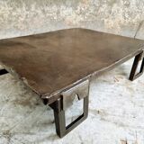 Industrial coffee table steel pallet table