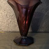Vintage purple vase in medici shape