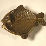 Empty pocket "fish" in golden metal