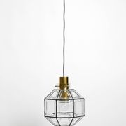 Beautiful rare original 60s  Limburg octagonal glass pendant lamp
