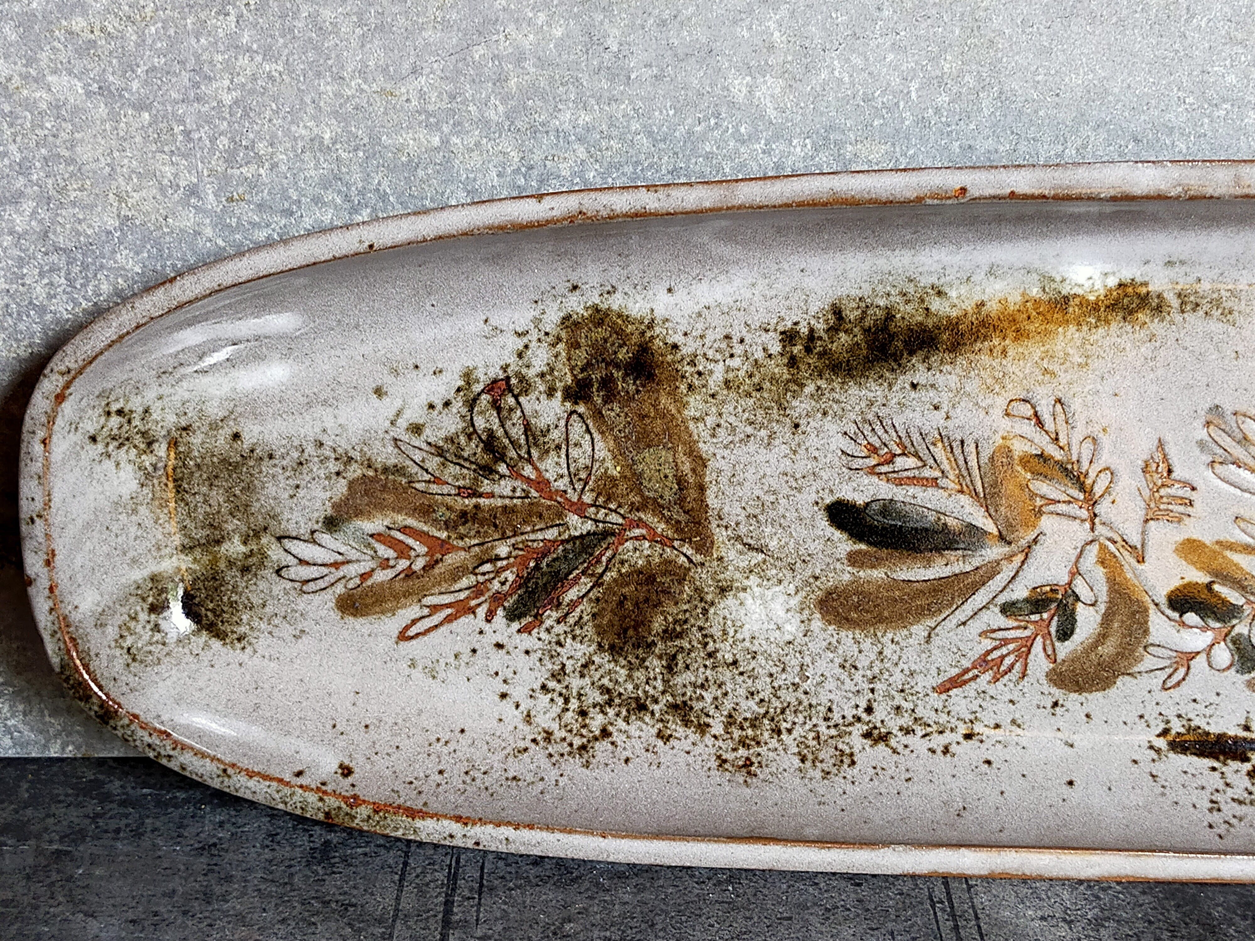 60s ceramic potter oval dish