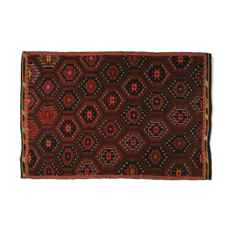 Anatolian handmade kilim rug 285 cm x 197 cm