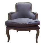 Fauteuil bergère mauve