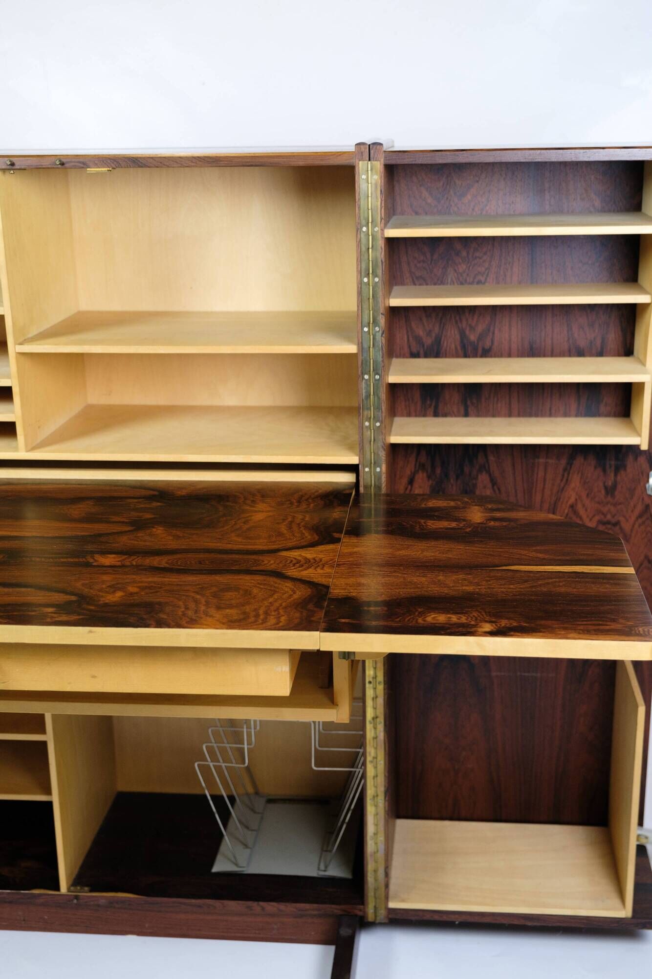 Hideaway Cabinet/Secretary Made In Rosewood, Norwegian Design From 1960s