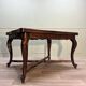 Dining room table in natural wood called italian style with parquet top 19th century
