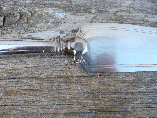 Patisserie art deco service in silver-plated shovel and fork