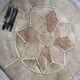 Vintage round cowhide carpet from the 60s and 70s