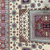 Old hand made square transylvania oriental rug wool 182 x 182