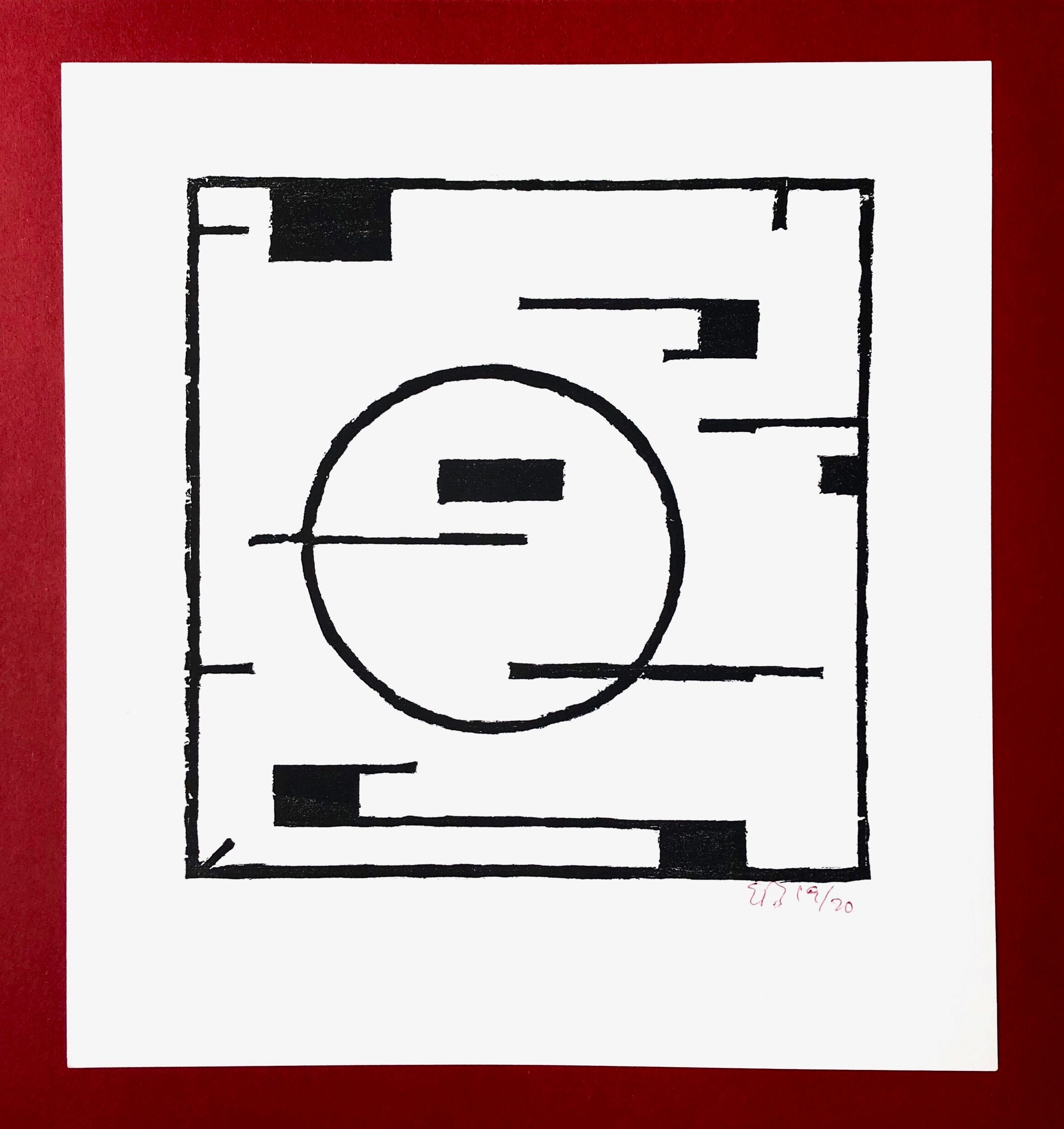 Erich Buchholz: Composition 1920 Woodcut