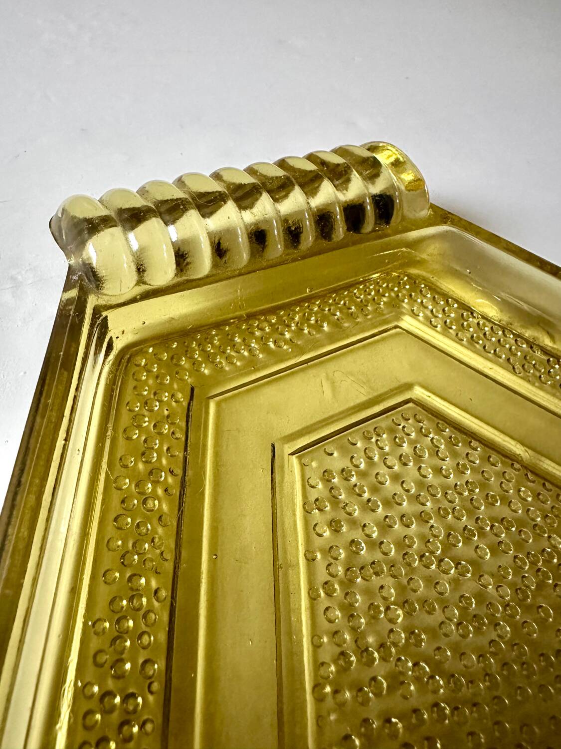 Art Deco molded glass dish