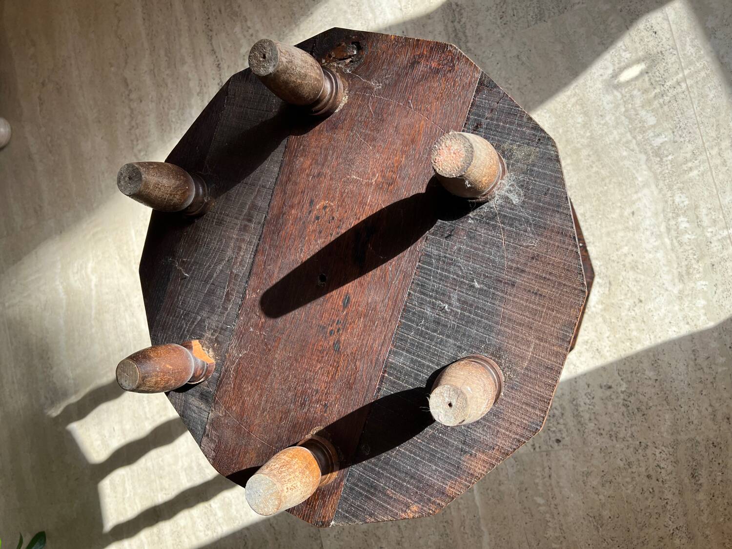 Twisted table in Brutalist style from the 1920s/30s.