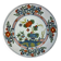 Delftware plate with gilded highlights, relief decoration, 18th century, 35 cm