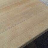 Solid oak monastery table raw wood.