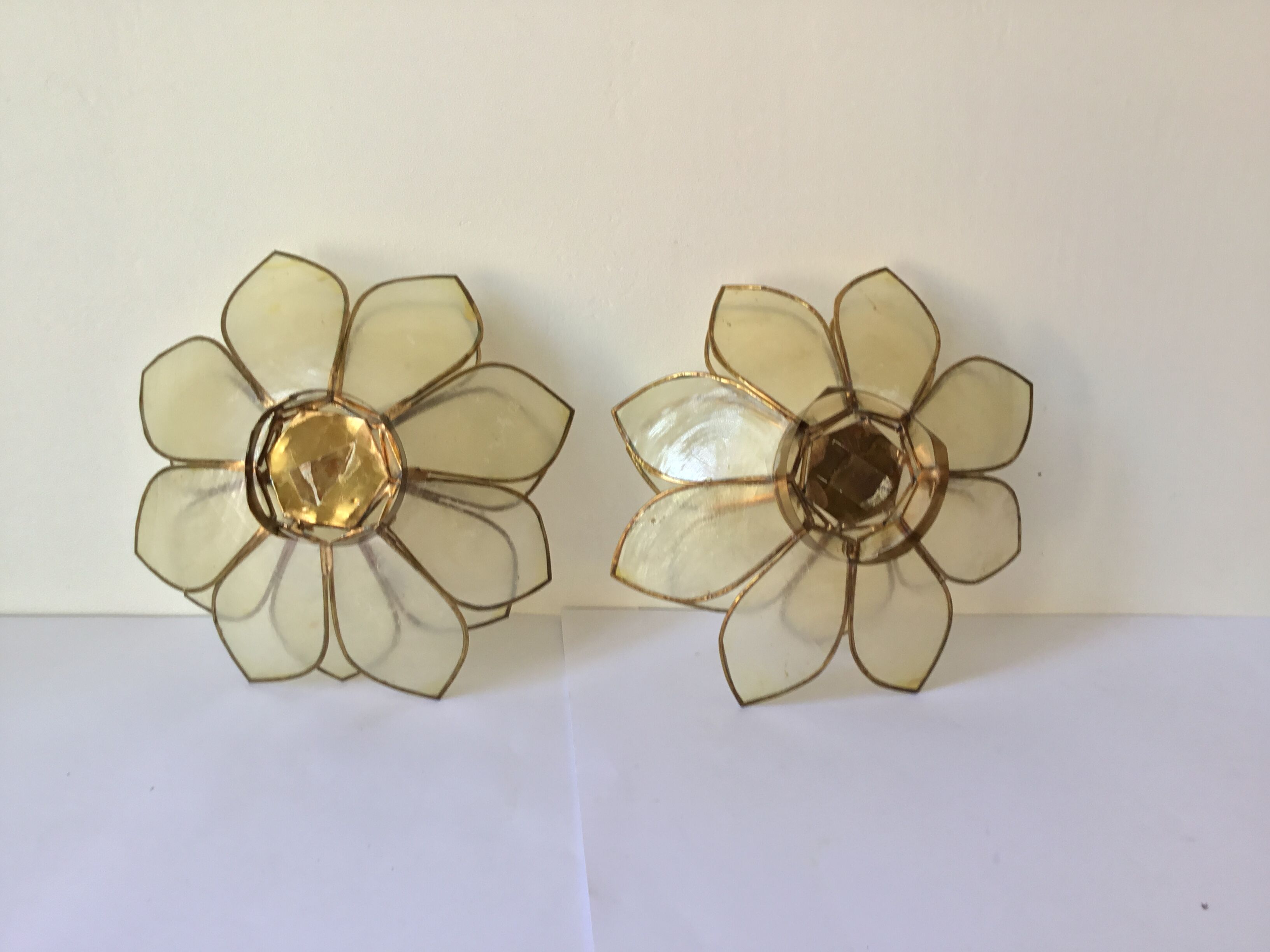 Candlestick flower in brass