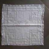 Antique embroidered table centerpiece/placemat 45 cm x 45 cm