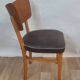 Vintage wooden and leather chair – 1950s