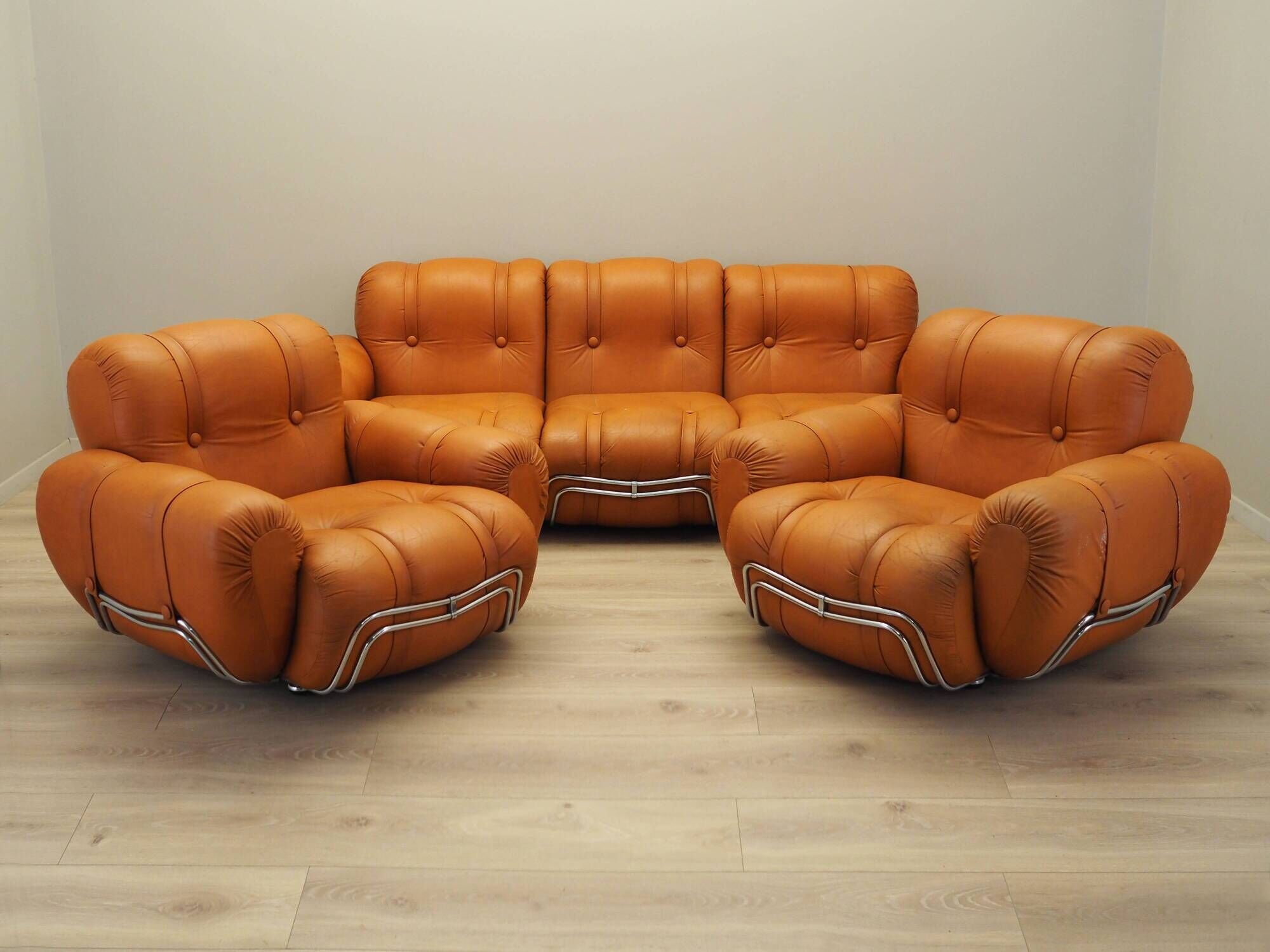 Orange sofa, Space Age design, 1960s, production: Italy