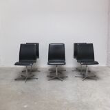 Set of 6 'Oxford' swivel chairs by Arne Jacobsen for Fritz Hansen, 1965