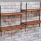 Wall shelf or stand metal and rattan 1950 a 70