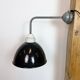 Industrial Factory Wall Lamp with Black Enamel Shade, 1960s