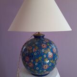 Ball-shaped table lamp with Lorraine enamels