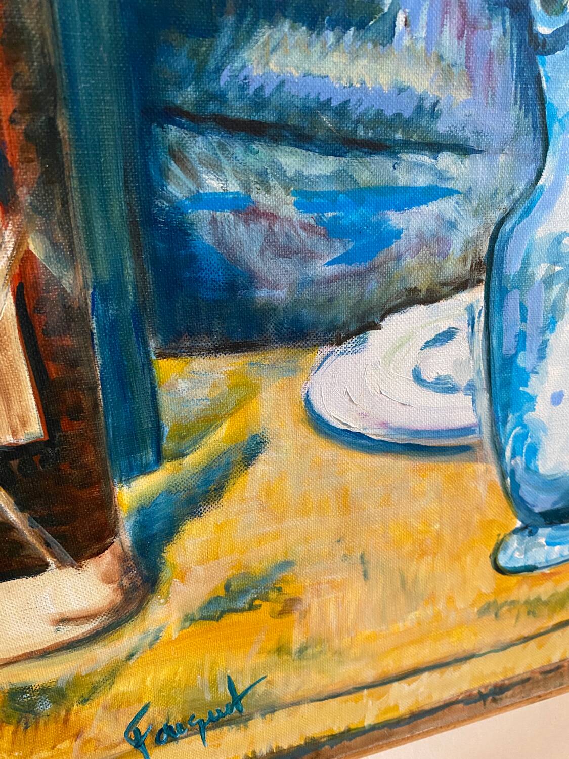 Still life with apples and flowers