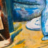 Still life with apples and flowers