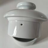 Vintage water butter dish in white porcelain - sleek design