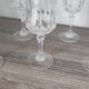 6verres à pied à vin en cristal d'Arques, modèle Longchamps. Contenance 12