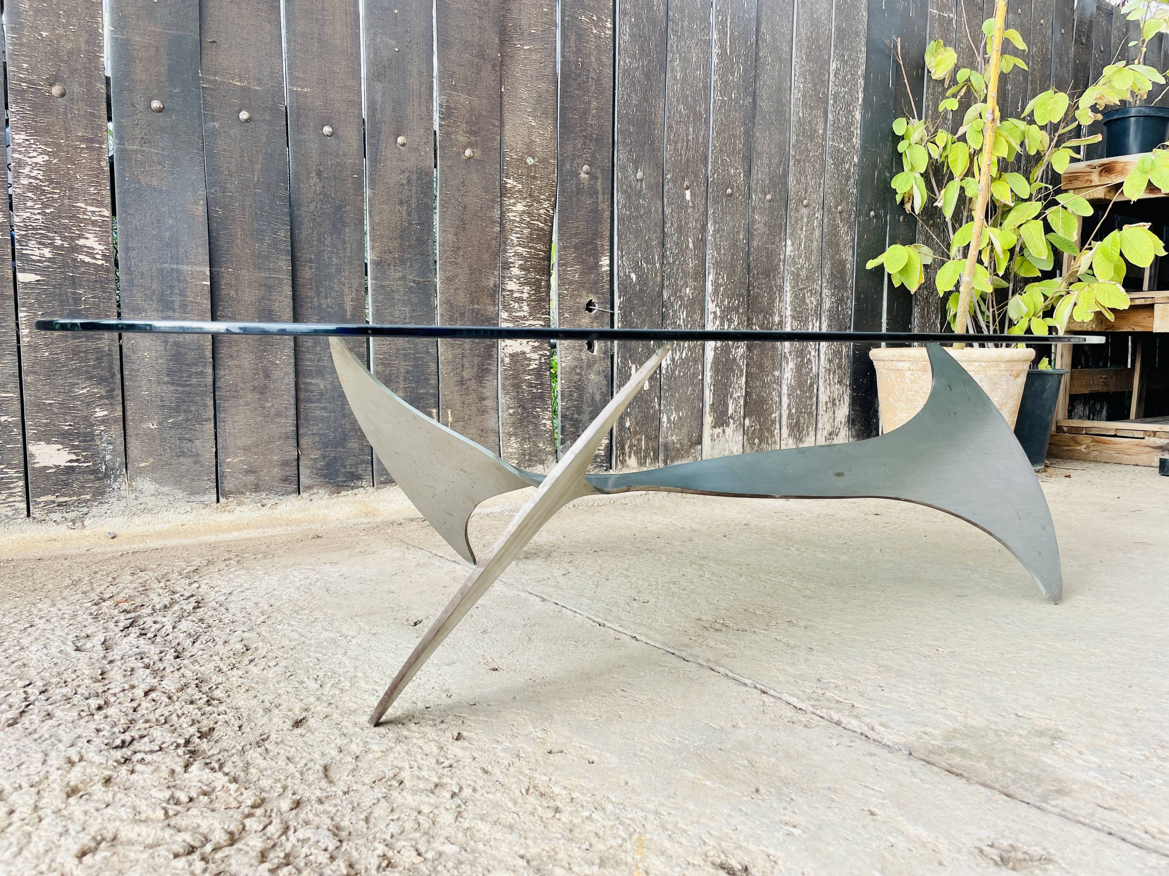 Elliptical coffee table by Knut Hesterberg